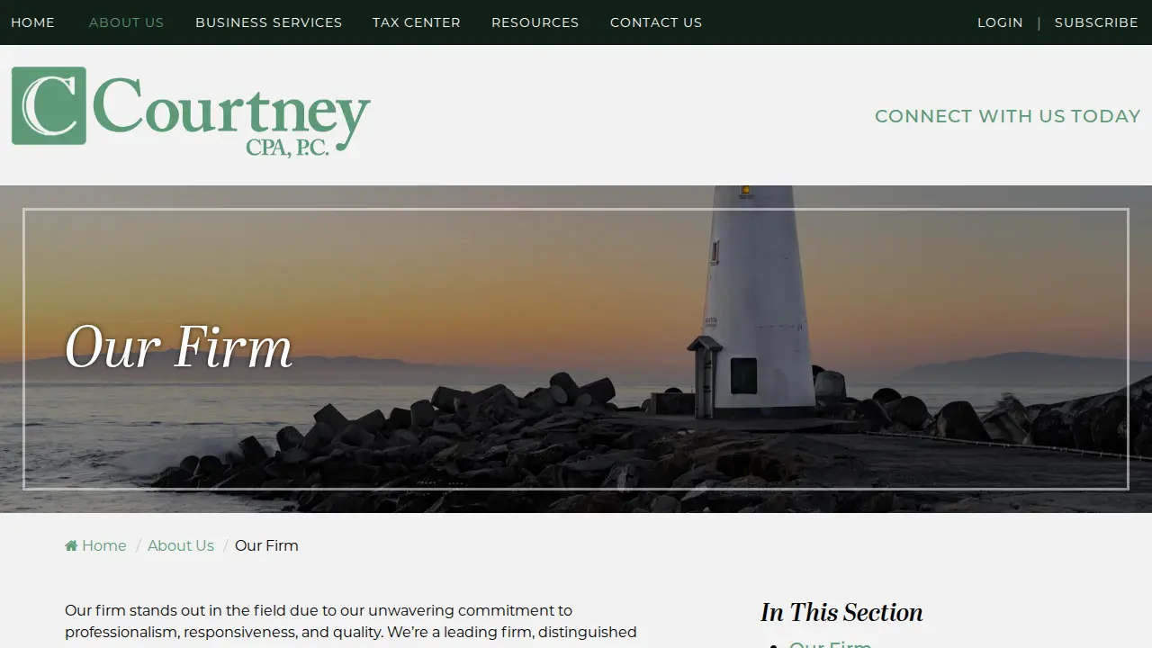 Courtney CPA, P.C. page