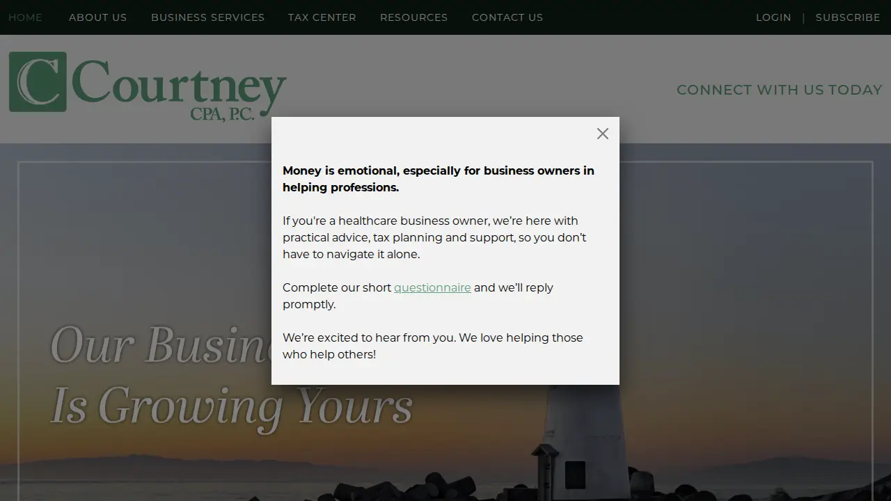 Courtney CPA, P.C. page