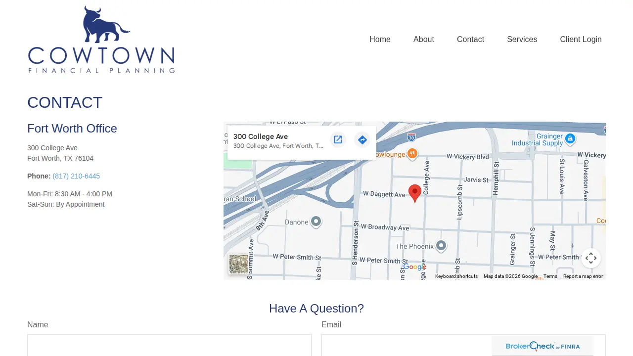 Cowtown Financial Planning page