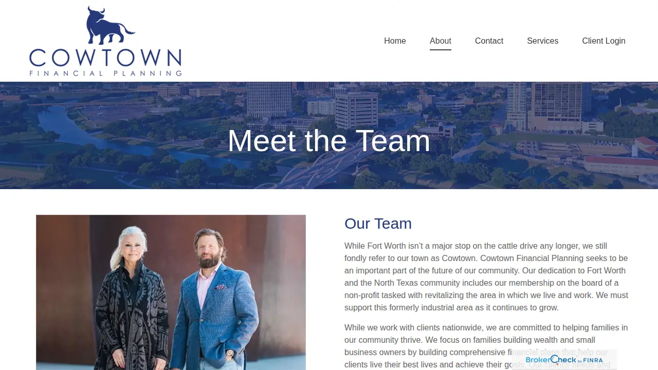 Cowtown Financial Planning page