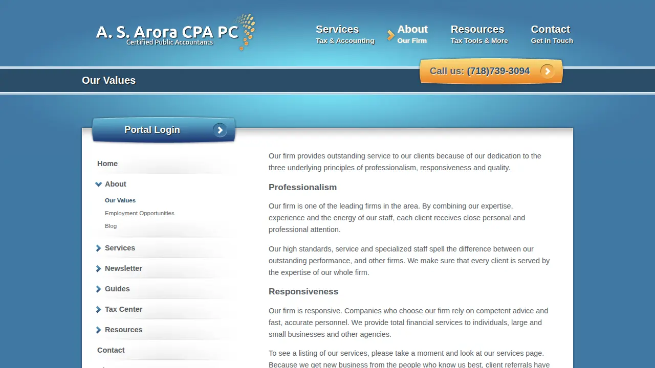 Arora a S CPA page