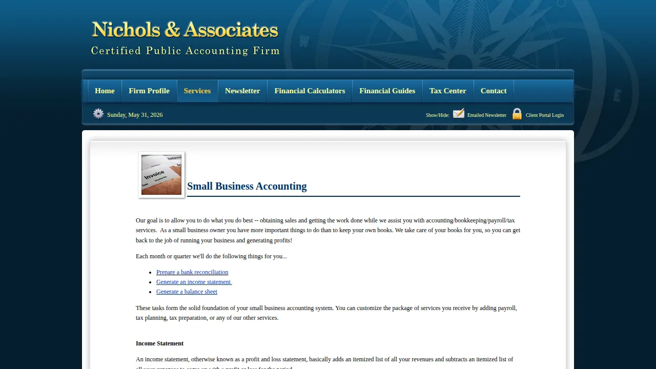 Nichols & Associates PA page