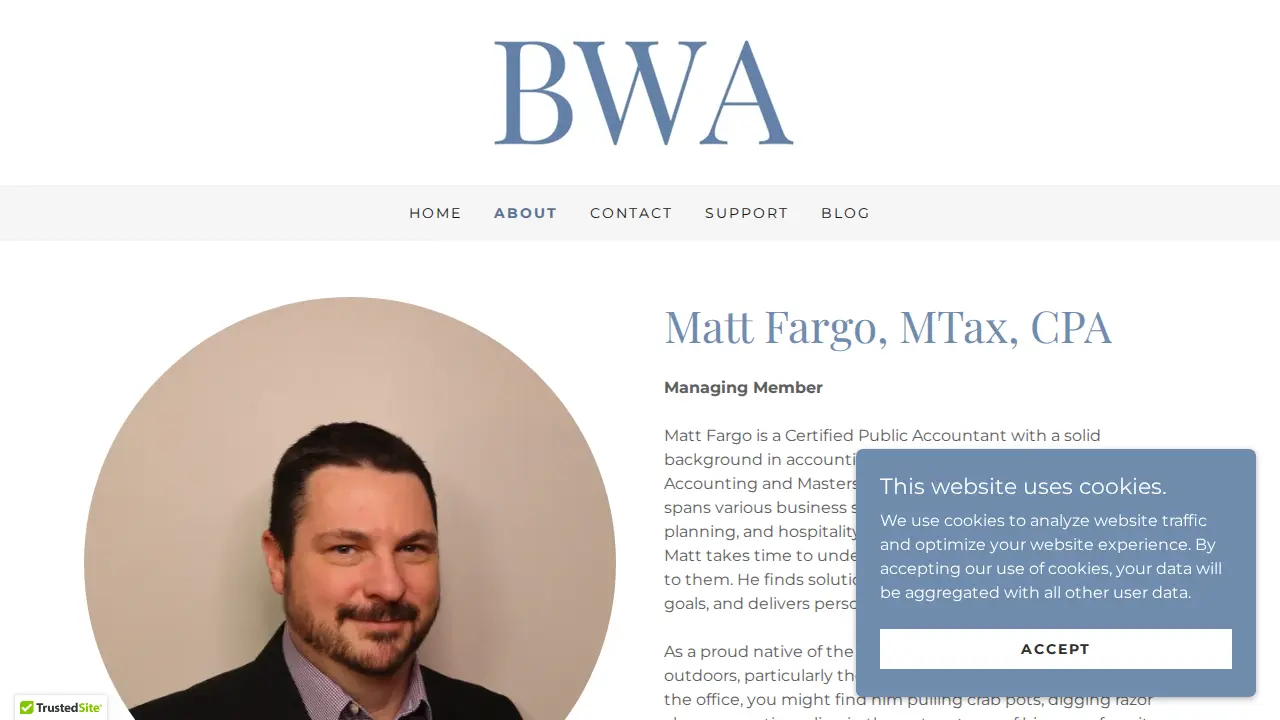 Blue Whale Accounting page