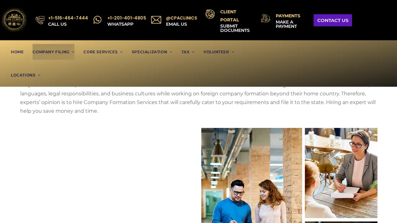 CPA CLINICS Hicksville page