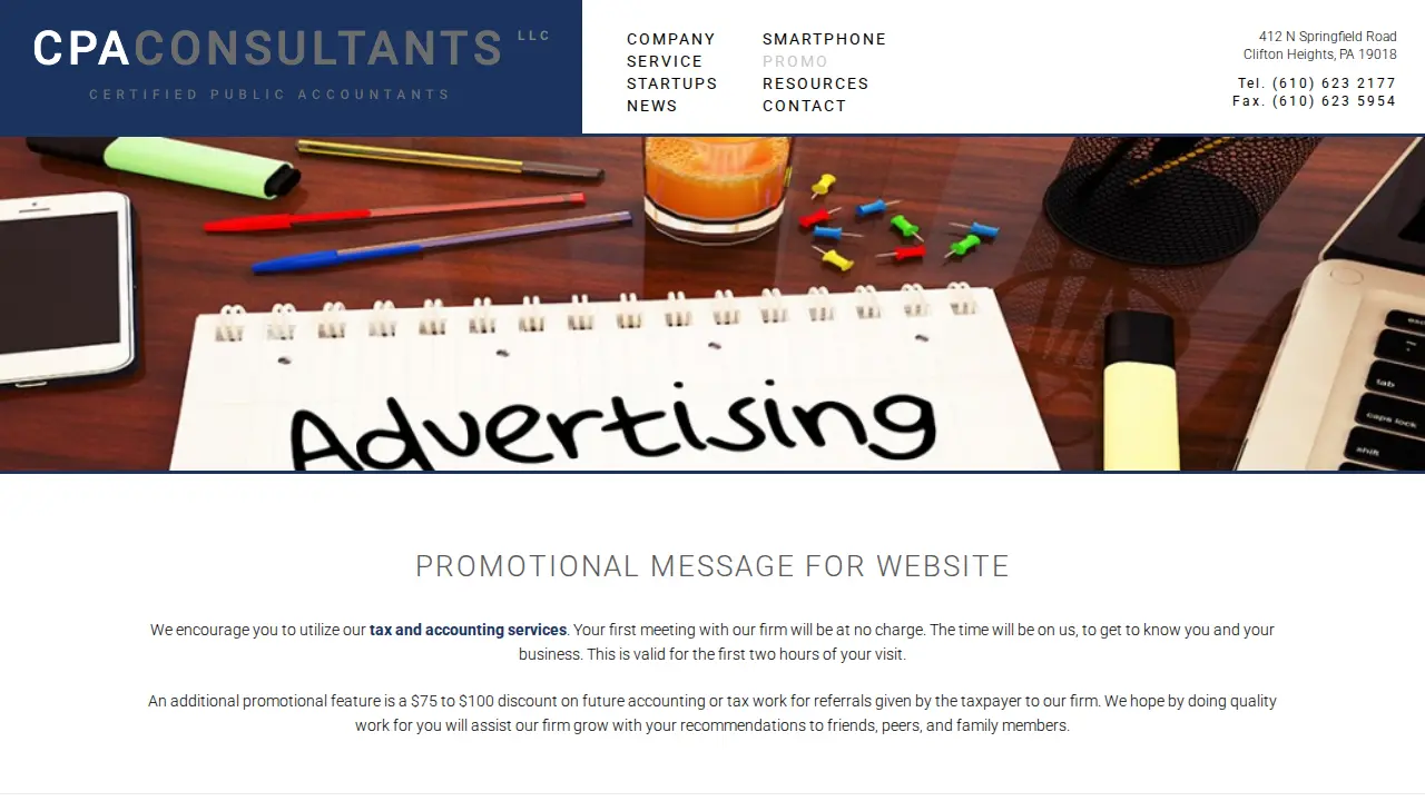 CPA Consultants page