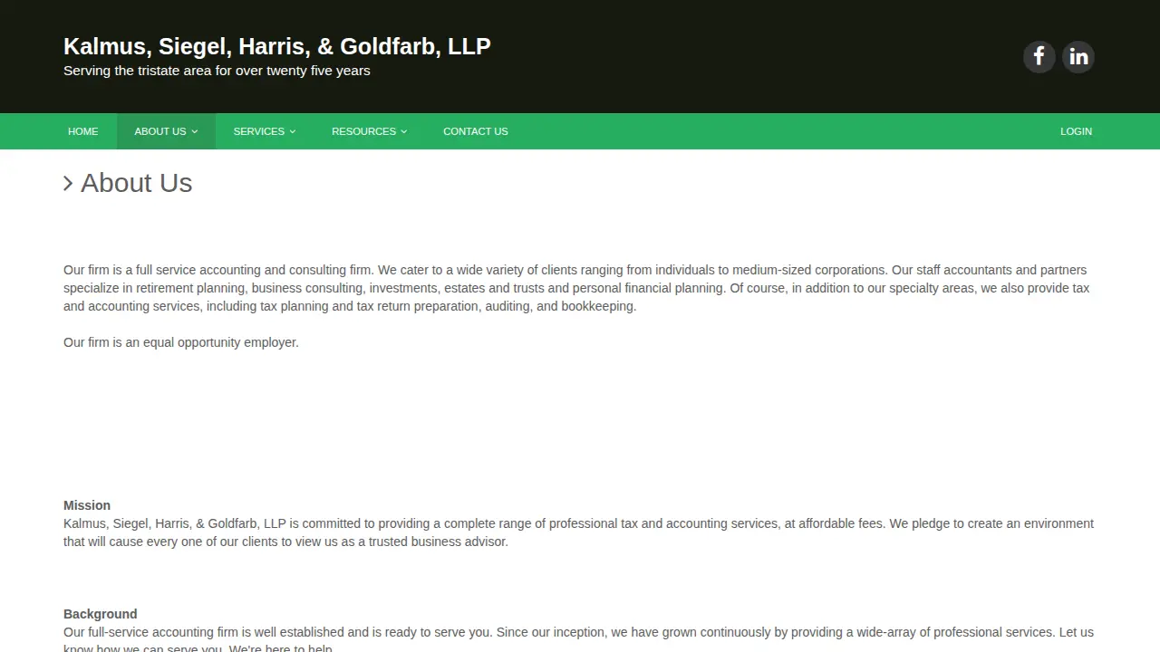 Kalmus Siegel & Goldfarb PC page