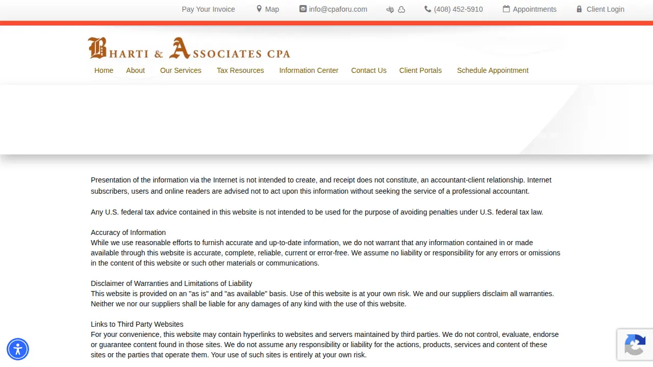 Bharti & Associates CPA page