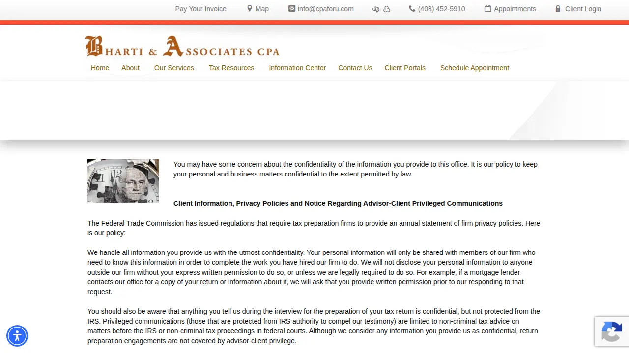 Bharti & Associates CPA page