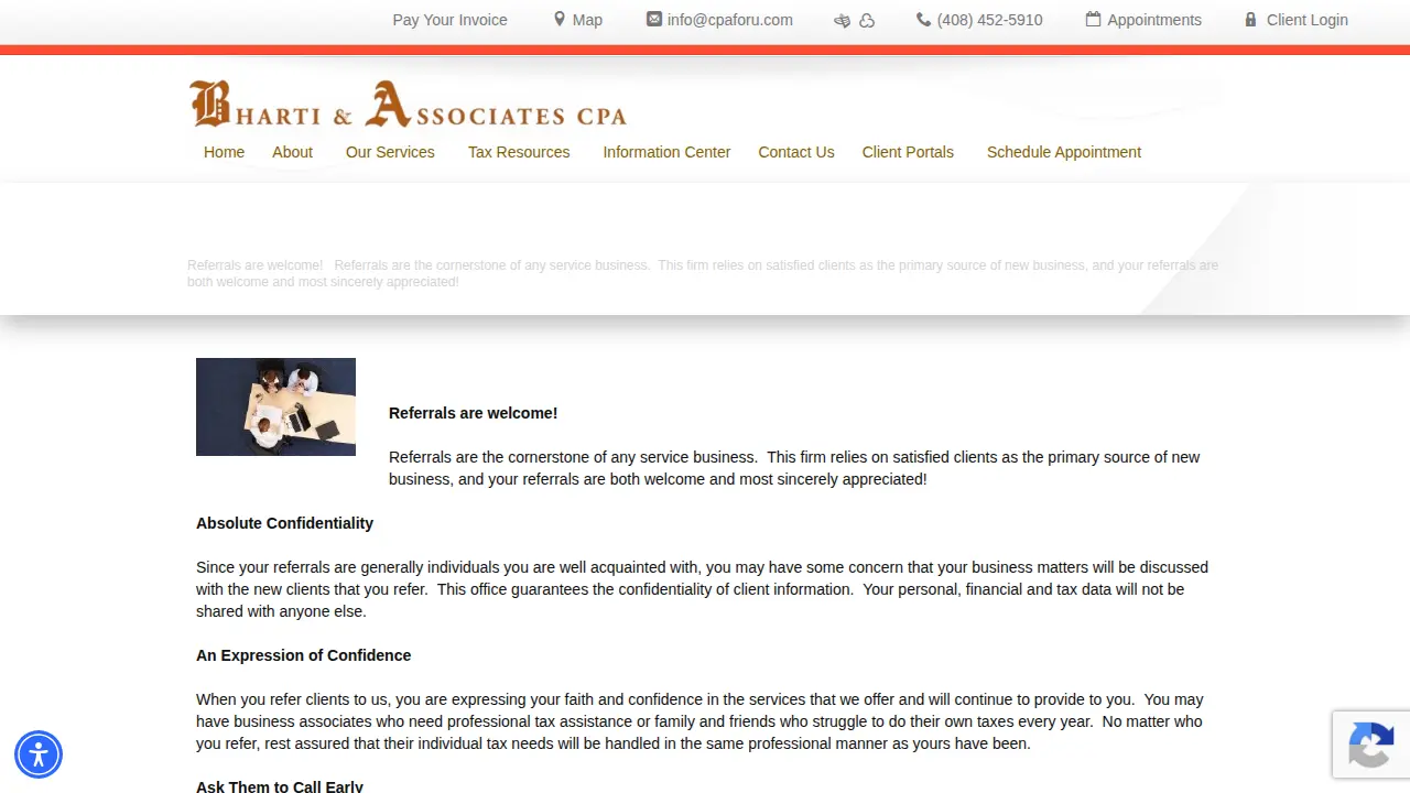 Bharti & Associates CPA page