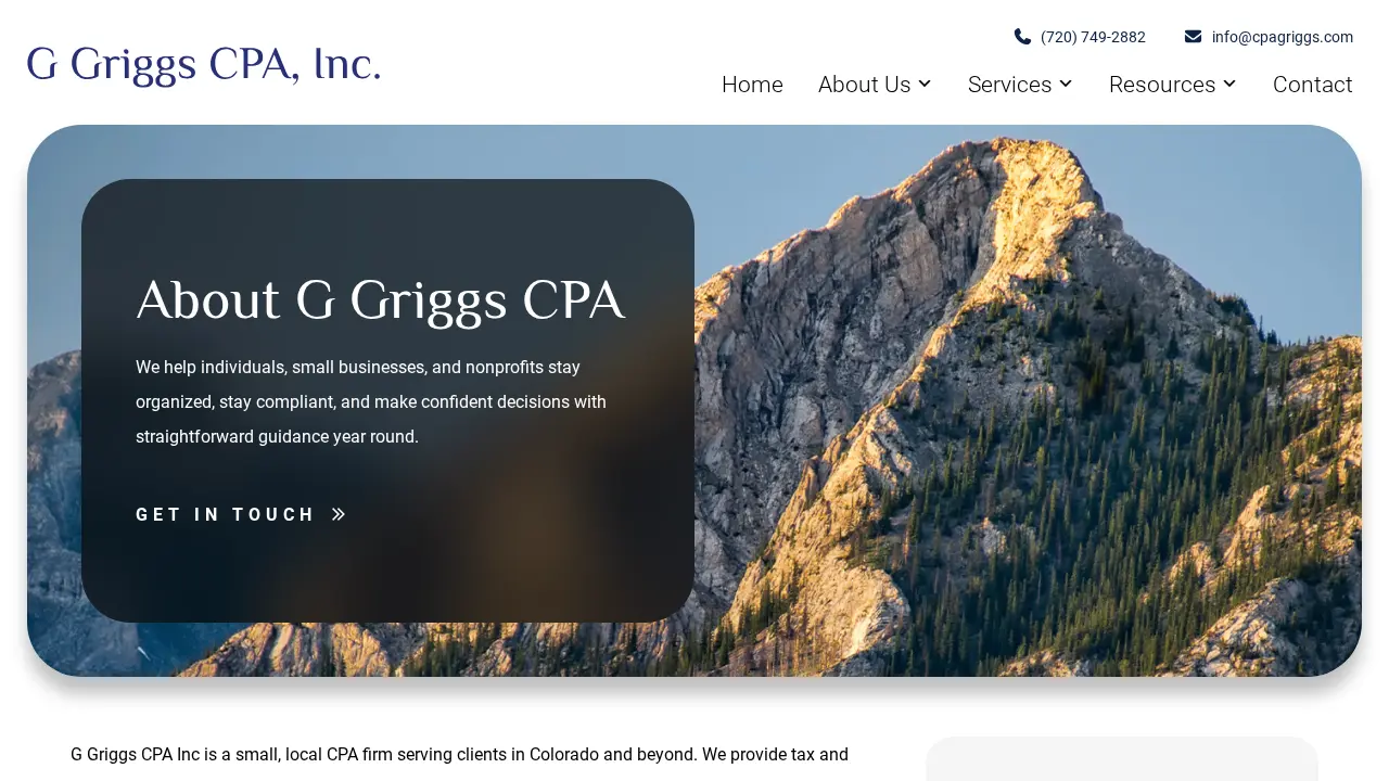 G Griggs CPA INC page