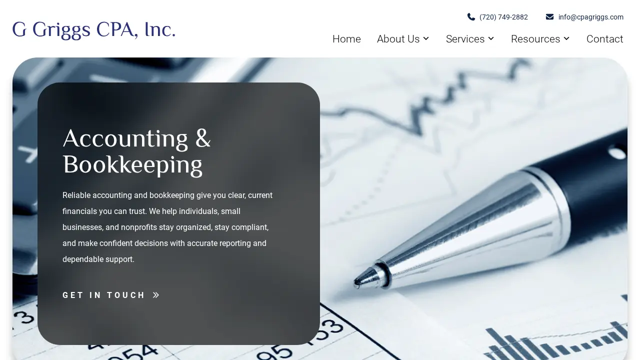 G Griggs CPA INC page