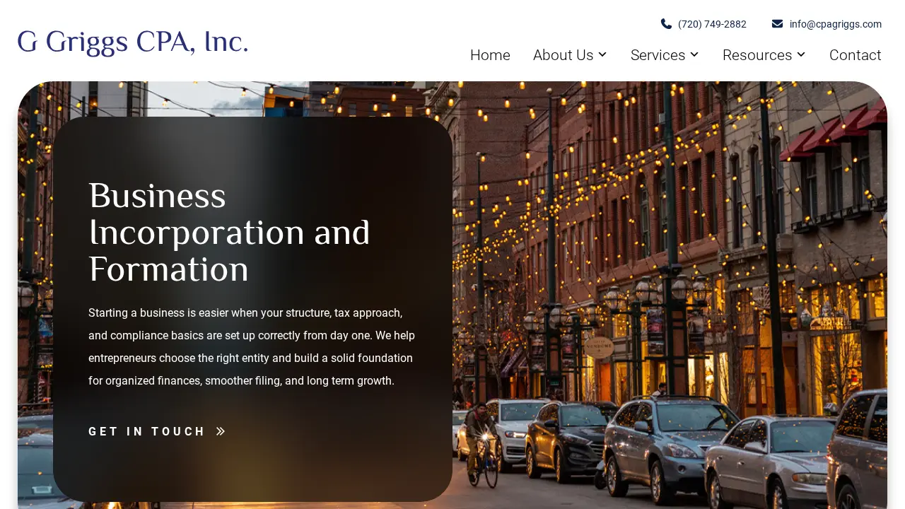 G Griggs CPA INC page