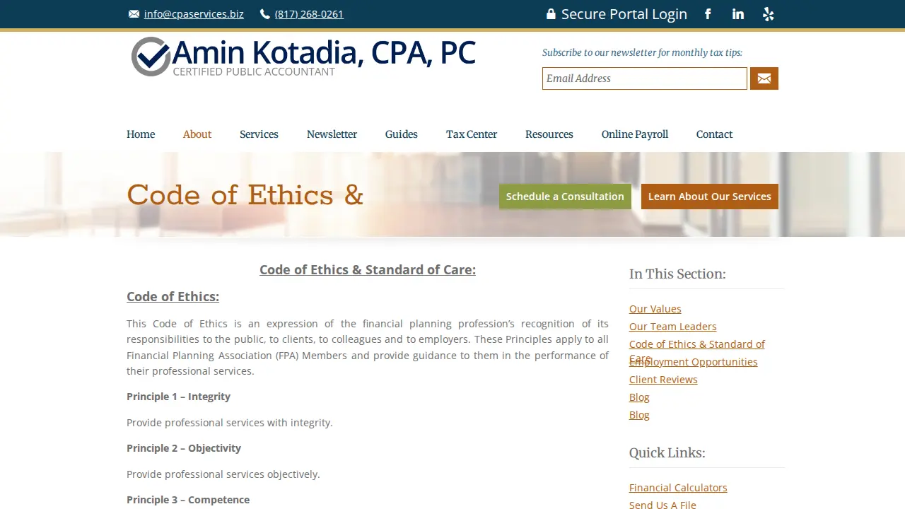 Amin Kotadia, CPA, PC page