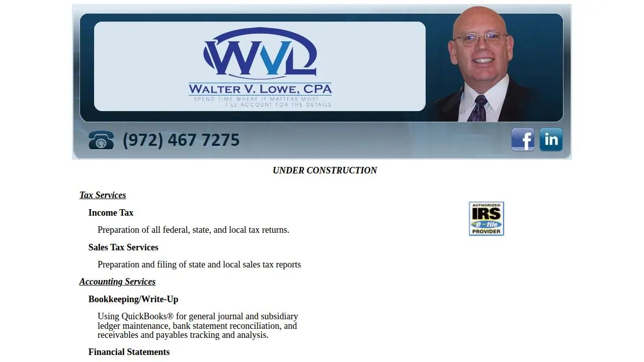 Walter V. Lowe, CPA