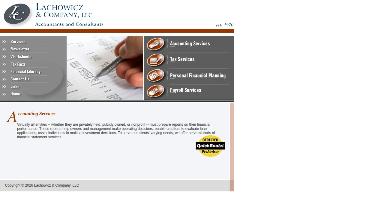 Lachowicz & Company, LLC page