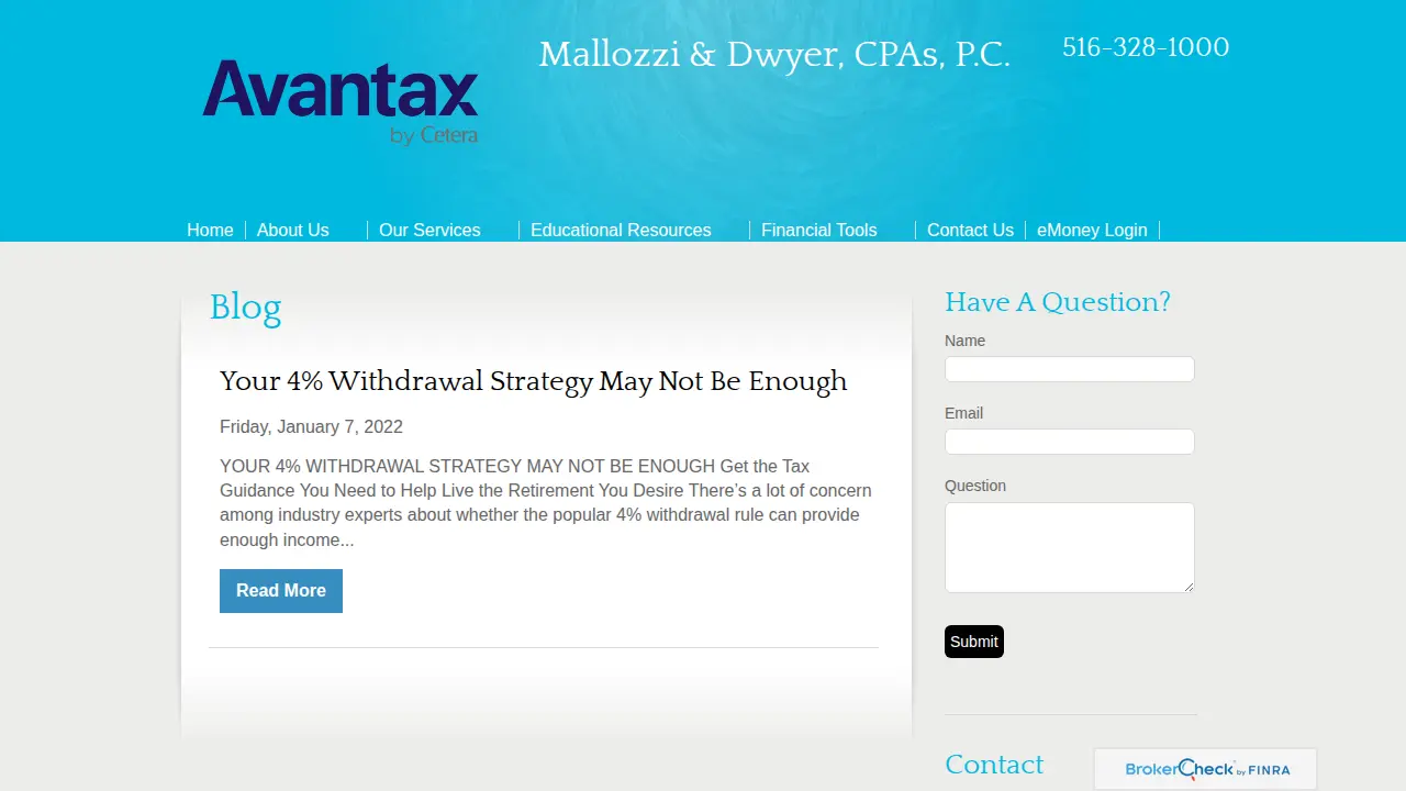 Mallozzi & Dwyer, CPAs P.C. page