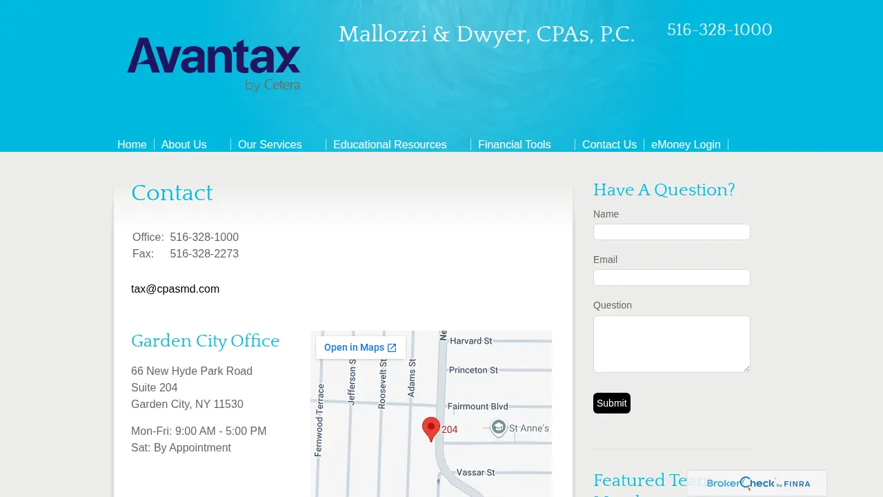 Mallozzi & Dwyer, CPAs P.C. page