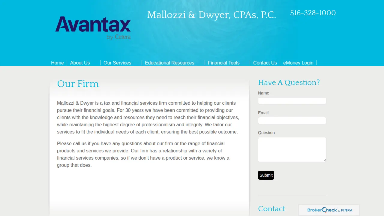 Mallozzi & Dwyer, CPAs P.C. page