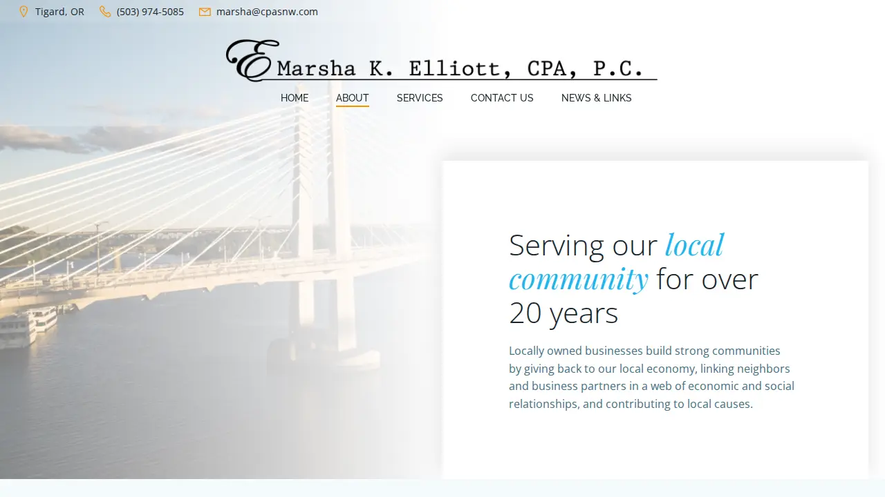 Marsha K Elliott PC page