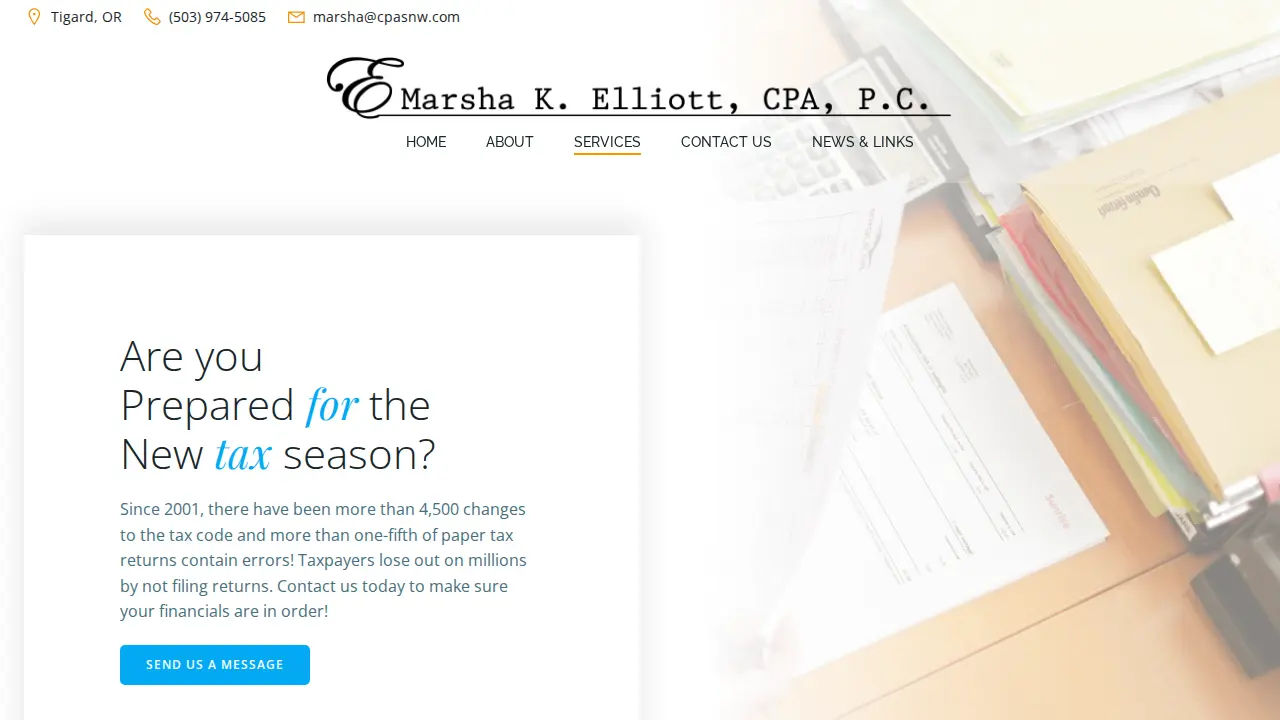 Marsha K Elliott PC page