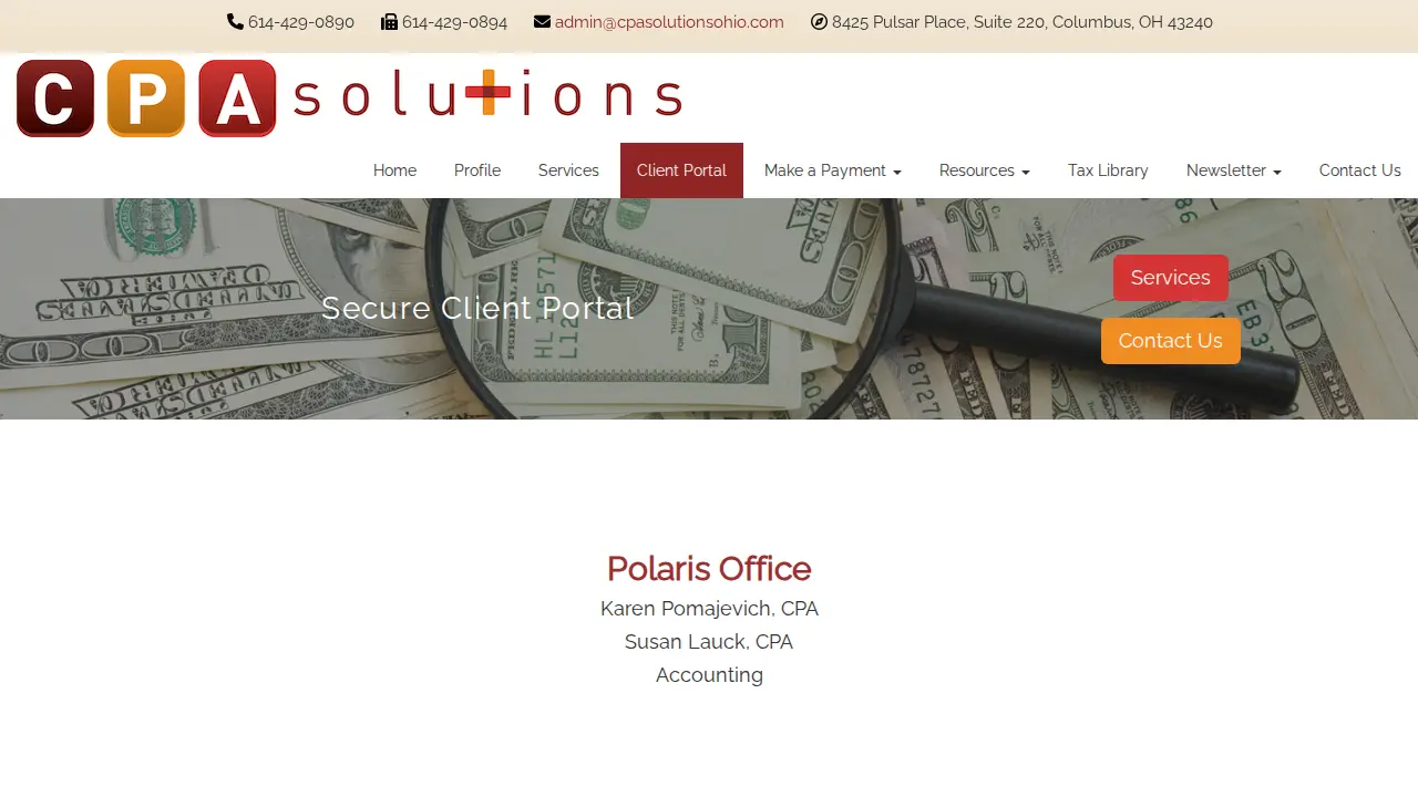 CPA Solutions page
