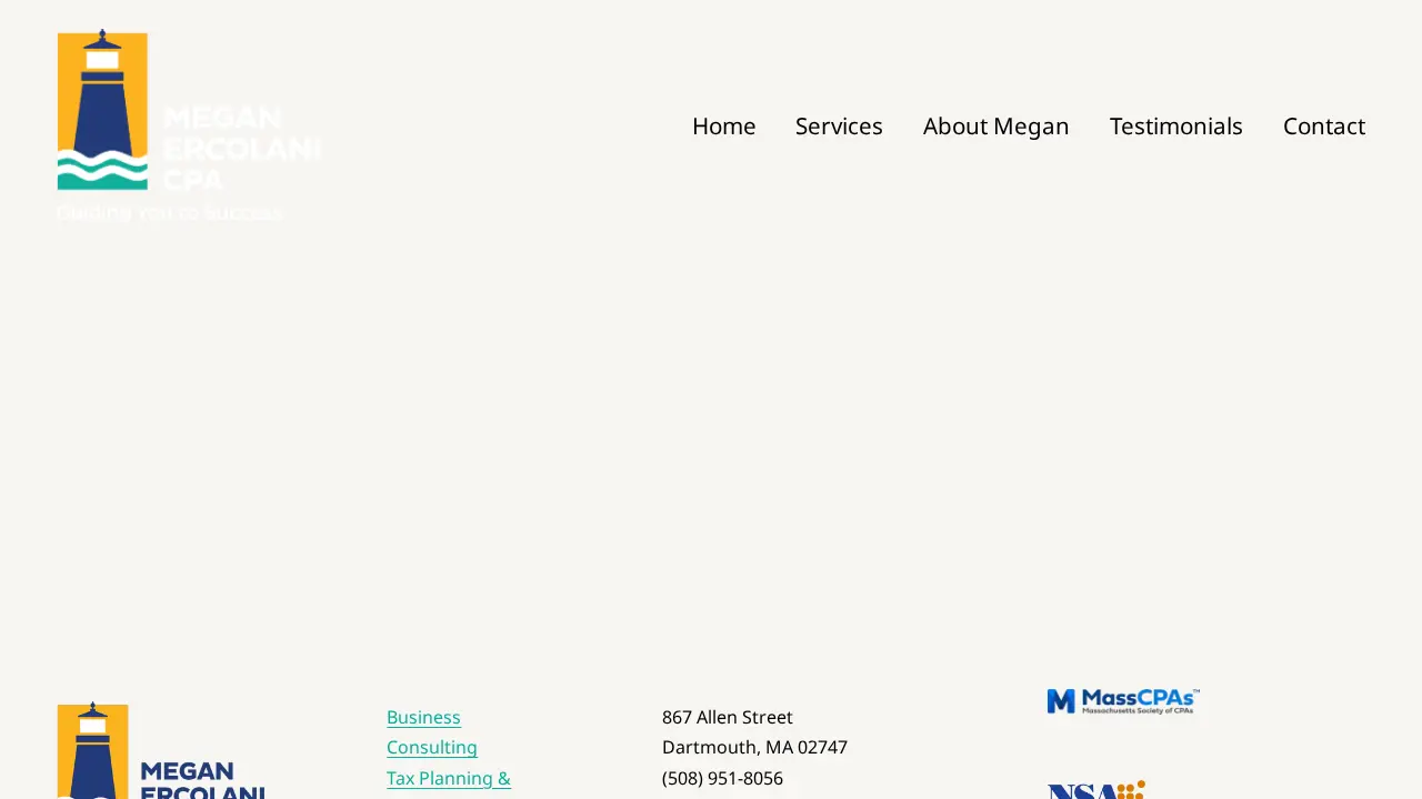 Megan E. Ercolani, CPA LLC page