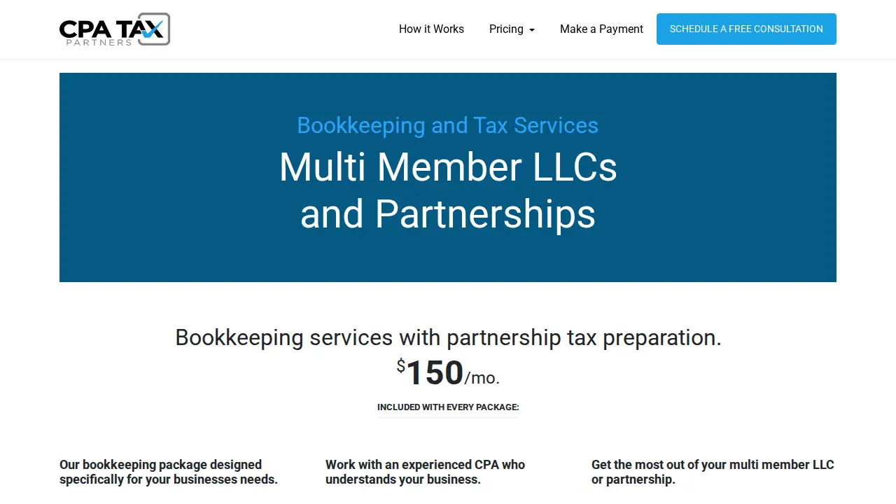CPA Tax Partners page