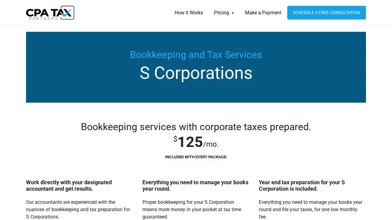 CPA Tax Partners page