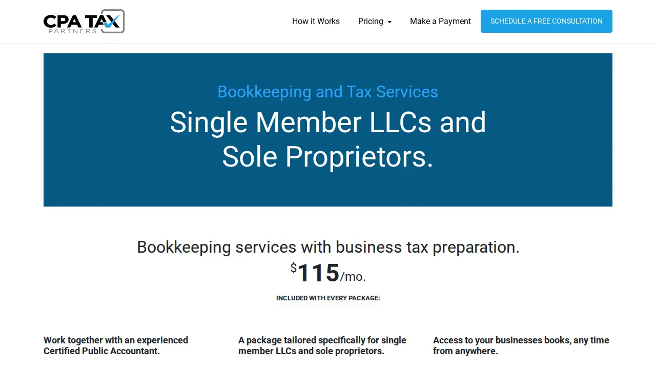 CPA Tax Partners page