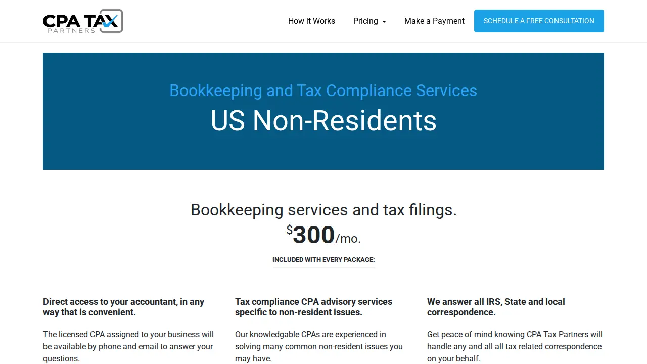 CPA Tax Partners page