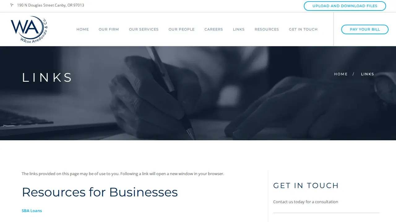 Wilcox Arredondo & Co page