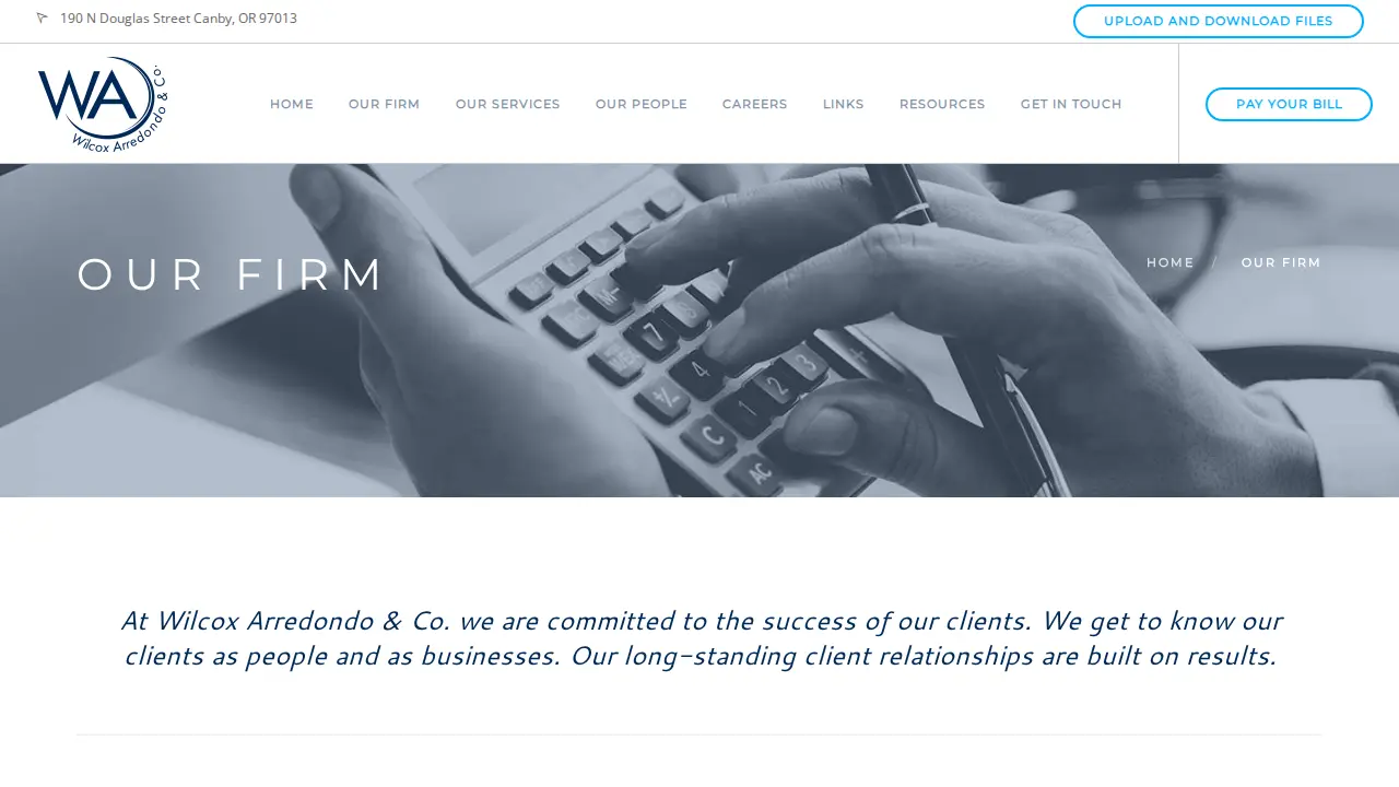 Wilcox Arredondo & Co page