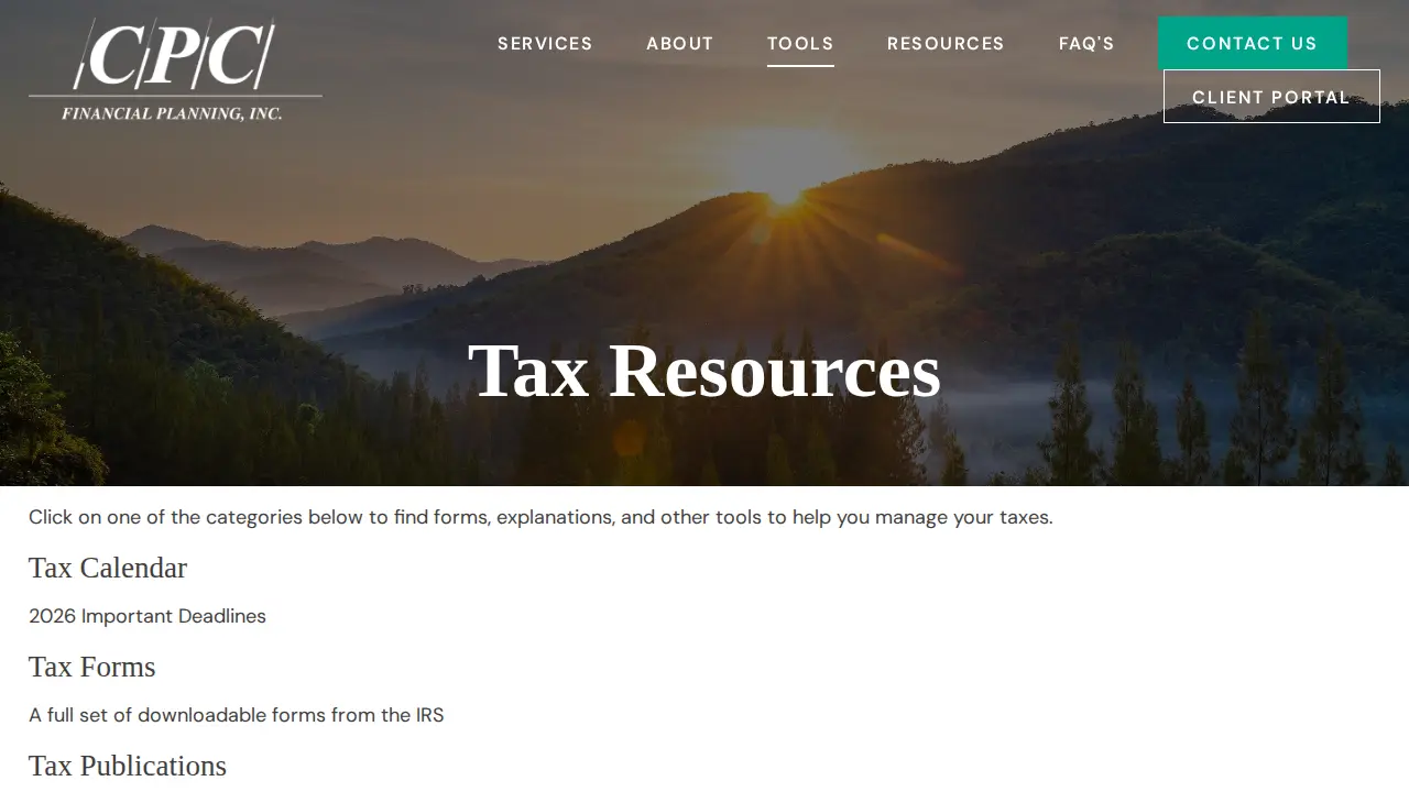 Cpc Financial Planning Inc page