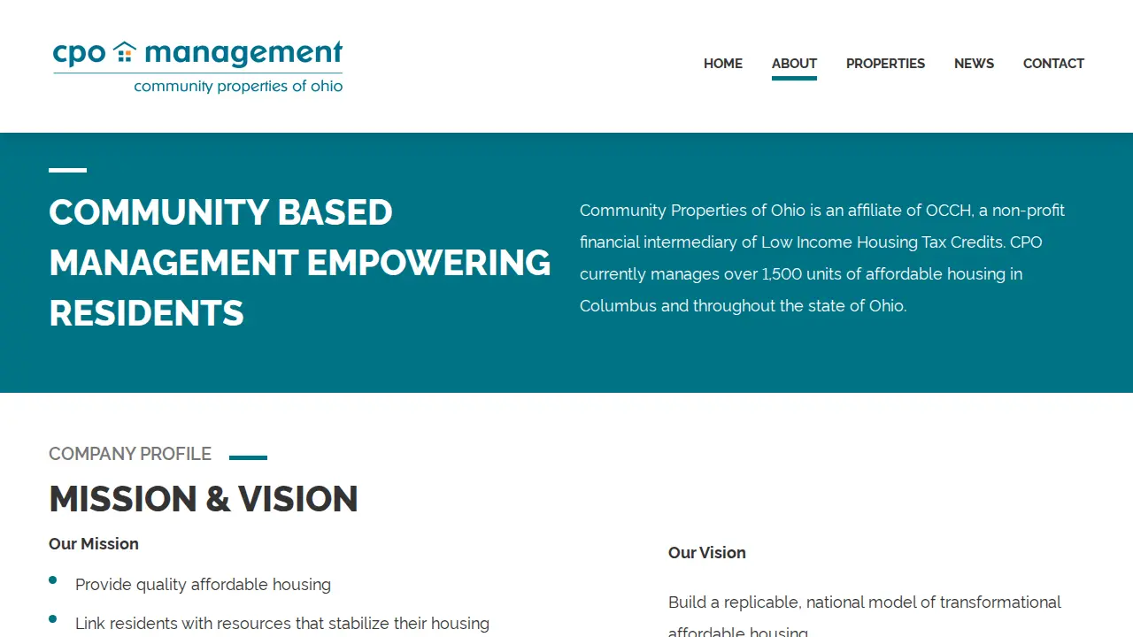 Community Properties of Ohio page