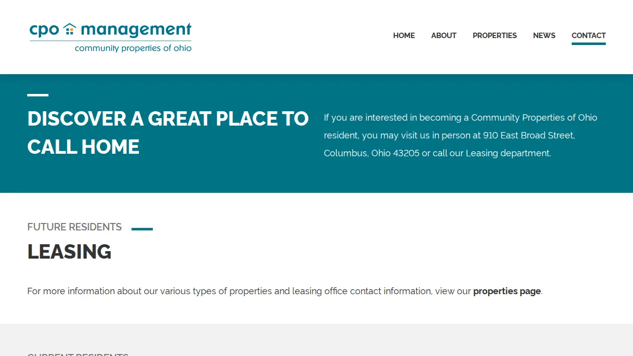 Community Properties of Ohio page