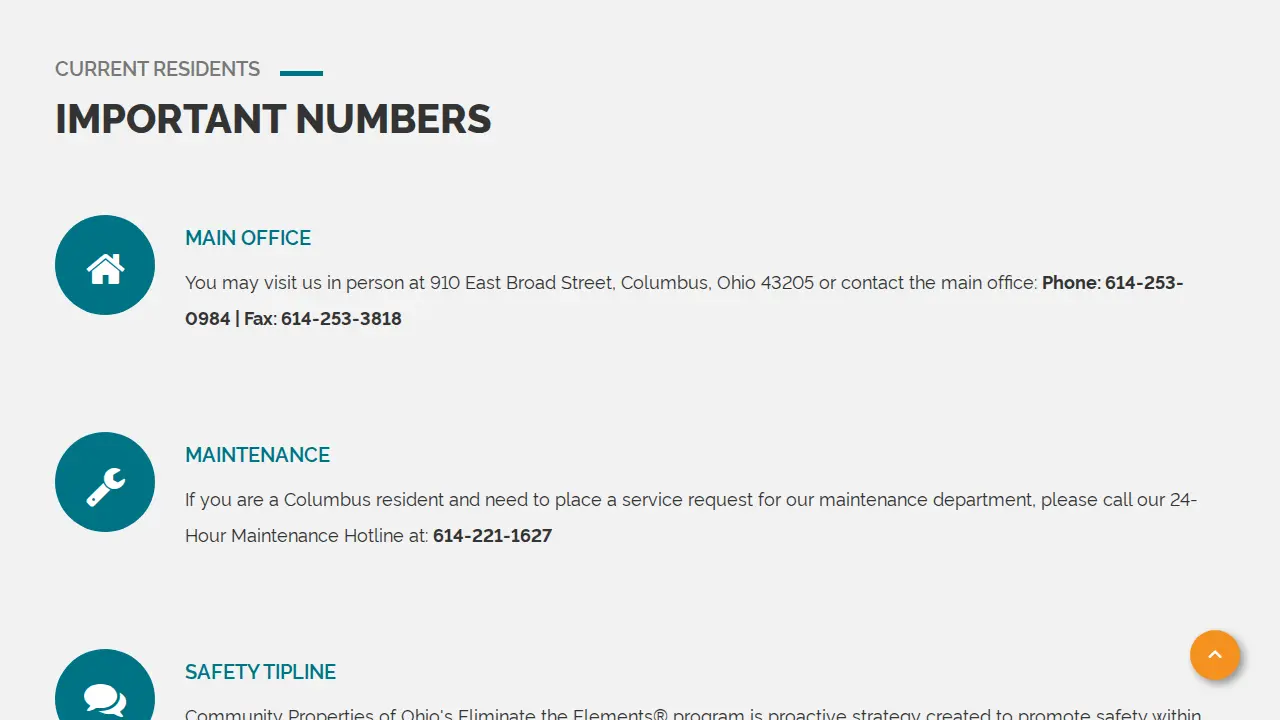 Community Properties of Ohio page