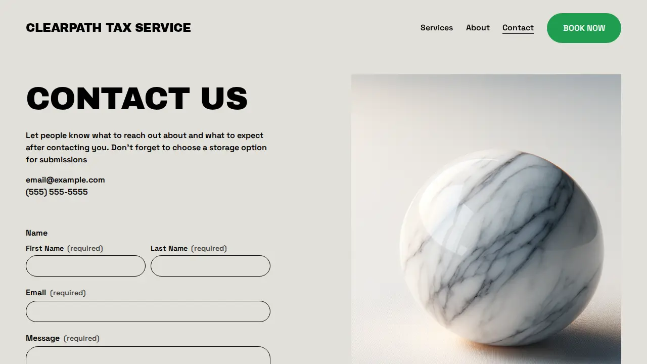 ClearPath Tax Service page