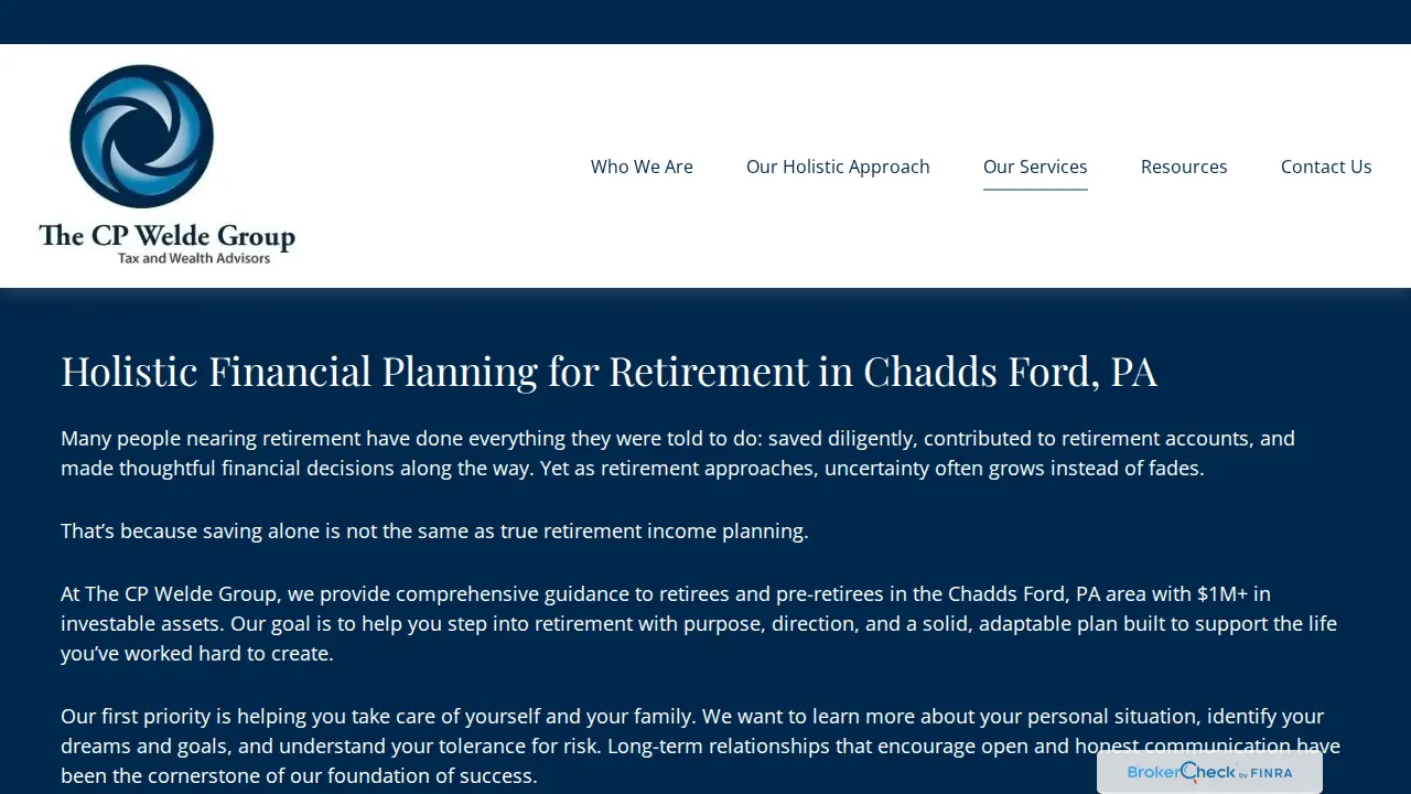 The CP Welde Group page