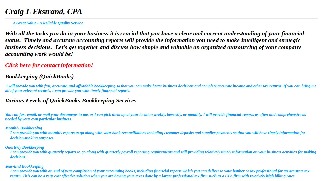 Craig L Ekstrand CPA page