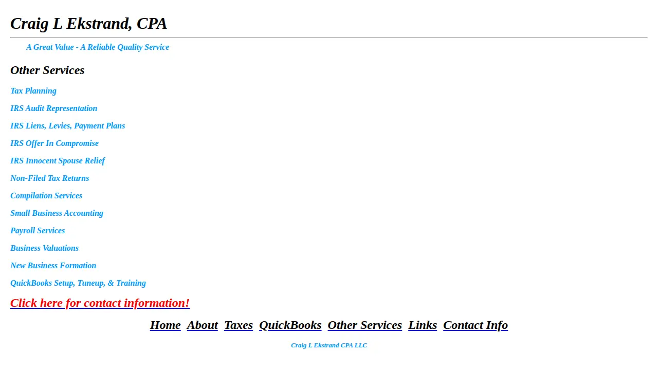 Craig L Ekstrand CPA page