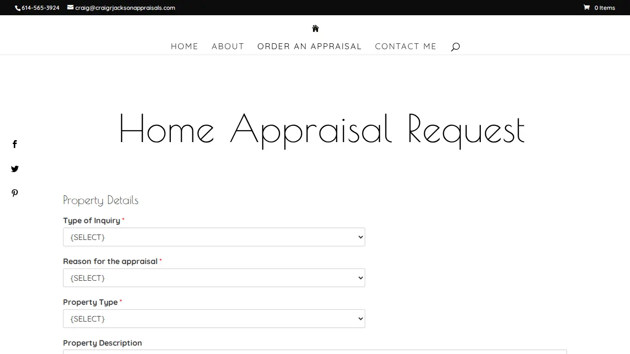 Craig R Jackson Appraisals page
