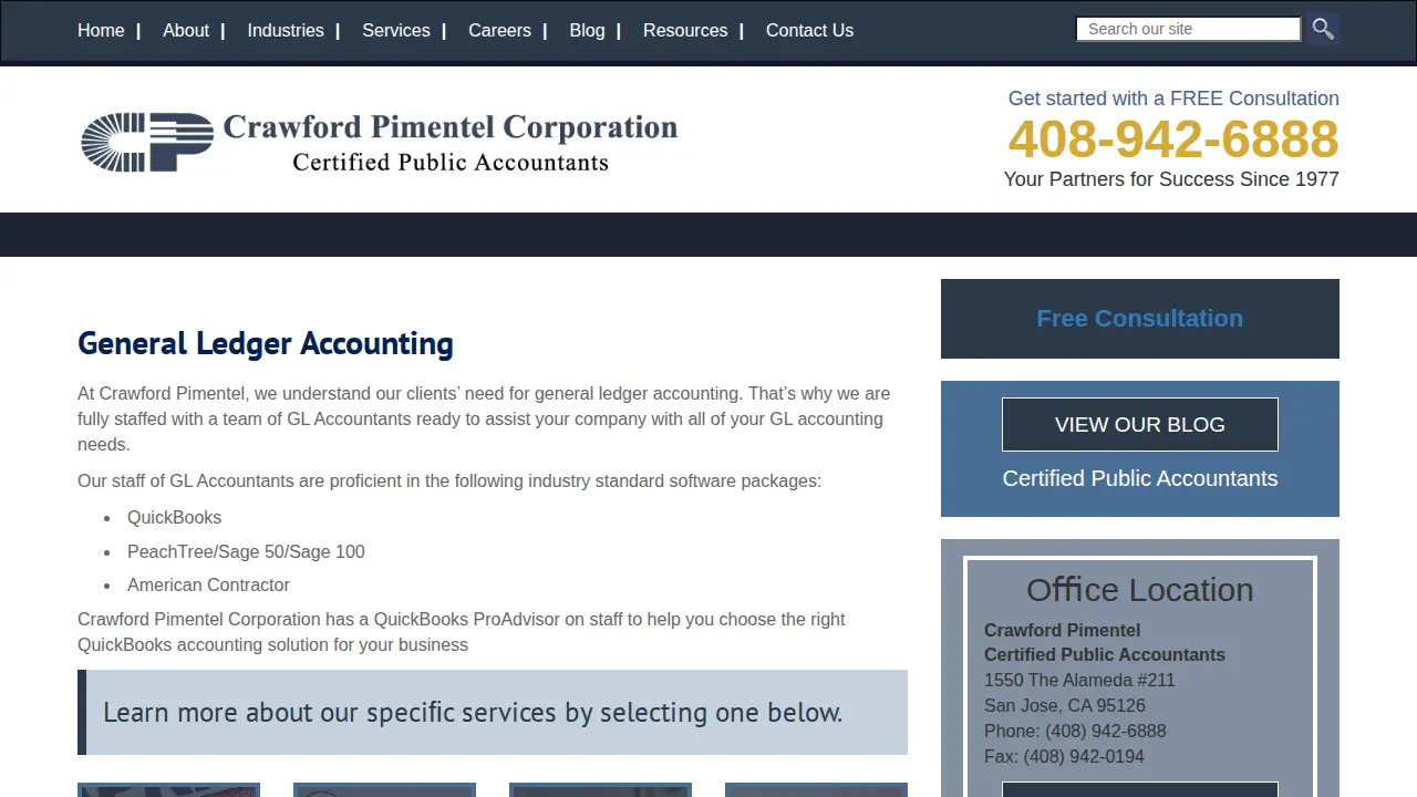 Crawford Pimentel & Co Inc: Pimentel Antonio T CPA page