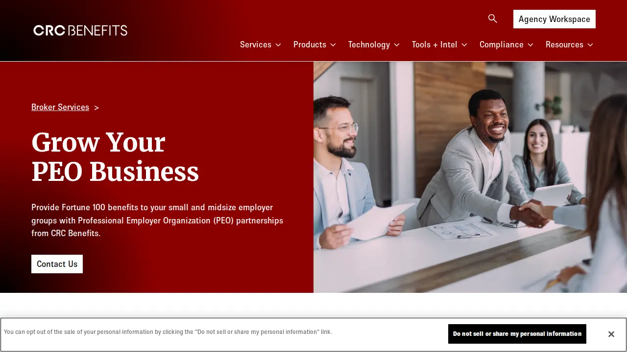 CRC Benefits page