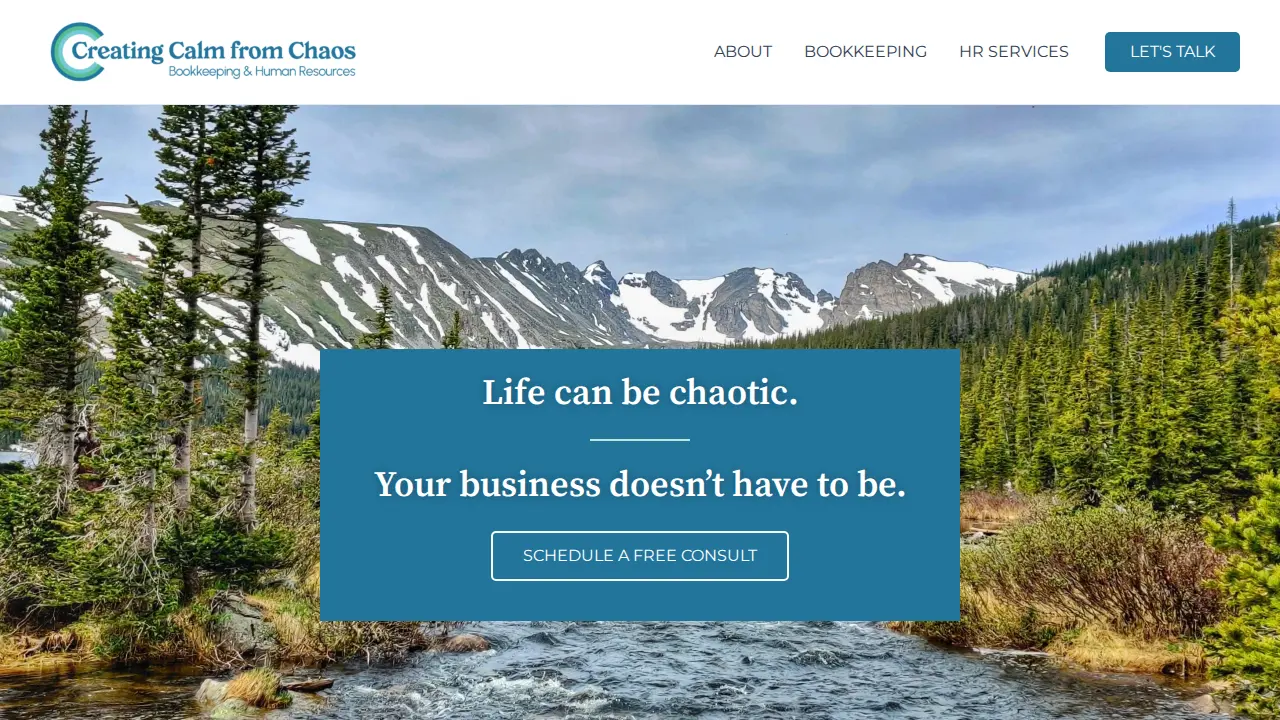 Creating Calm from Chaos website
