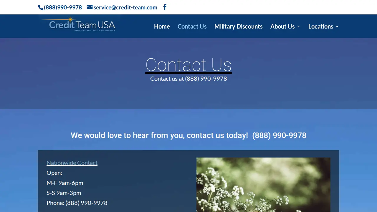 Credit Repair Team USA Dallas Fort Worth page