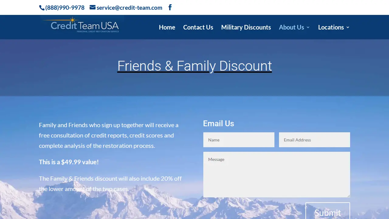 Credit Repair Team USA Dallas Fort Worth page