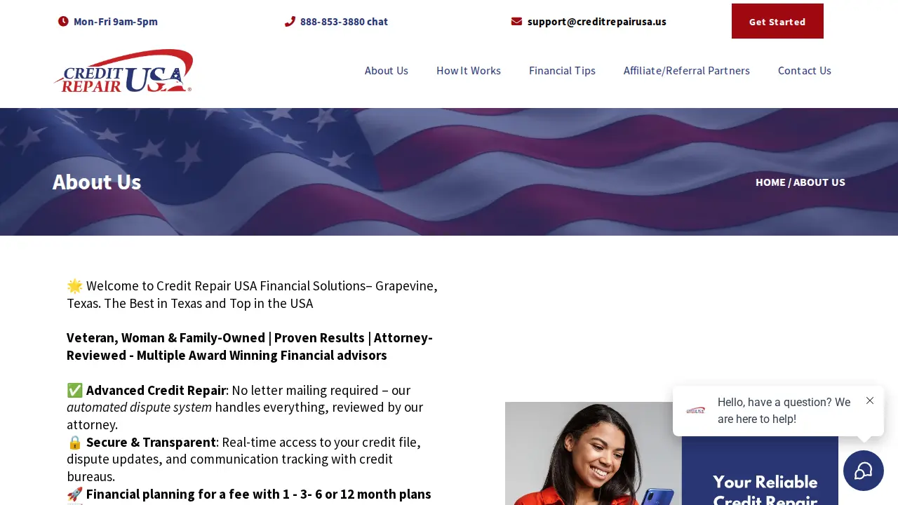 Credit Repair USA page