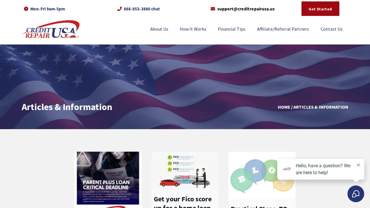 Credit Repair USA page