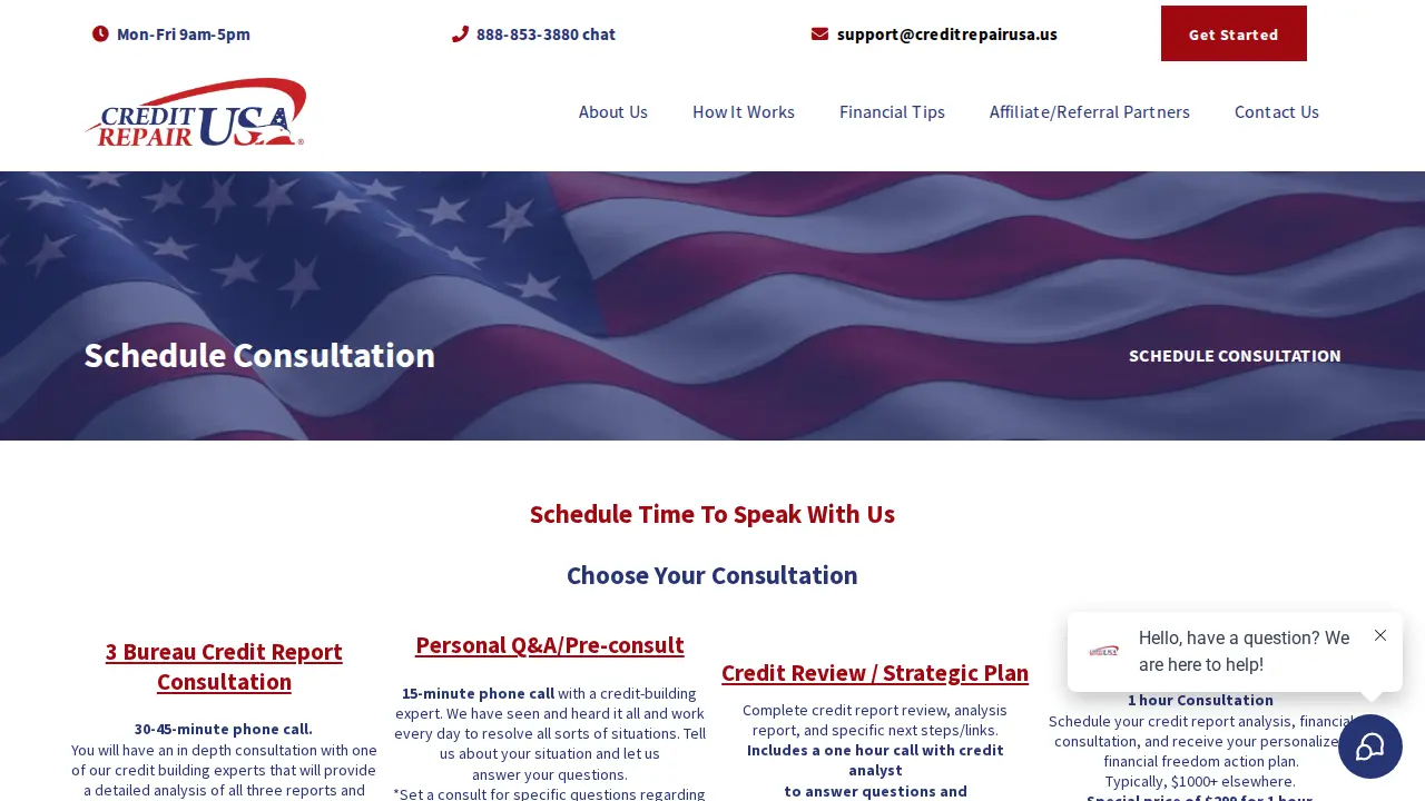 Credit Repair USA page