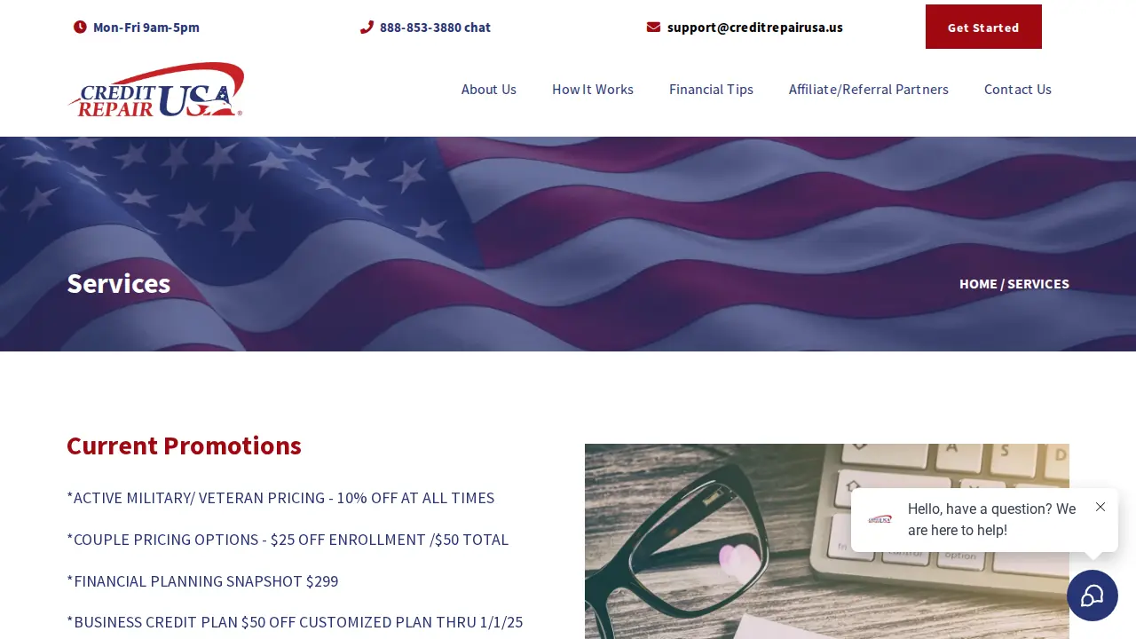 Credit Repair USA page